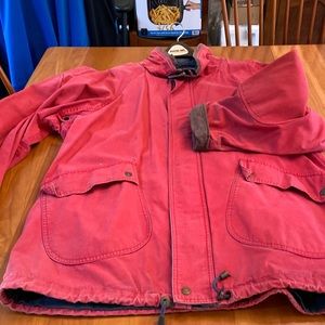 Timberland Weathergear Barncoat -XL, Barn Red with brown lx at collar and sleeve